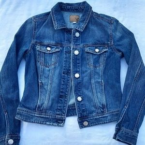 Slightly Distressed Denim Jacket American Eagle